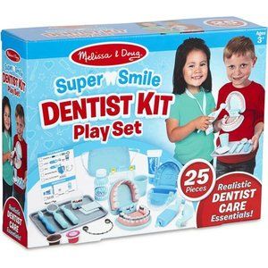 Super Smile Dentist Kit With Pretend Play Set of Teeth And Dental Accessories